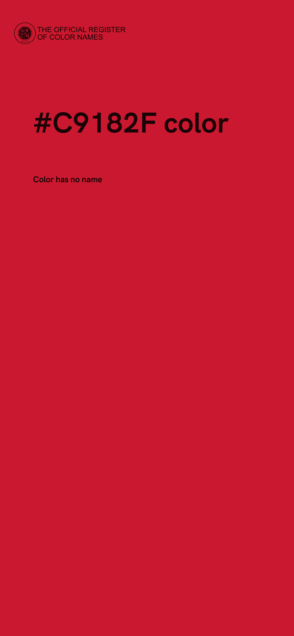 #C9182F color image