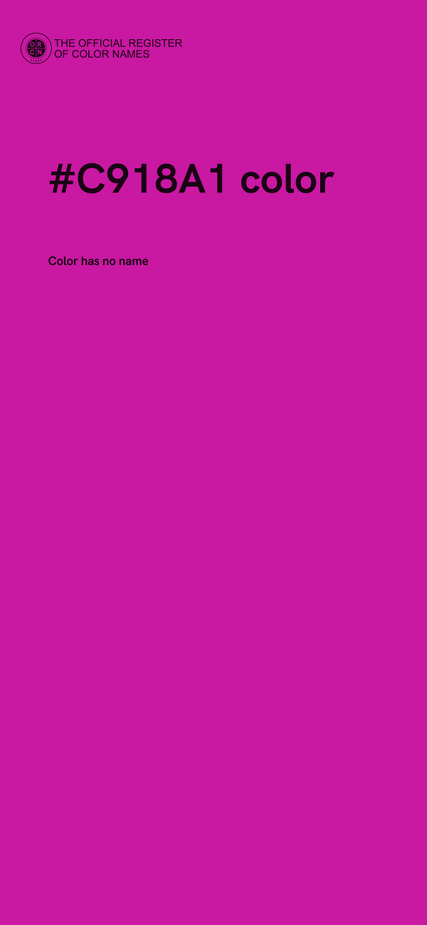 #C918A1 color image