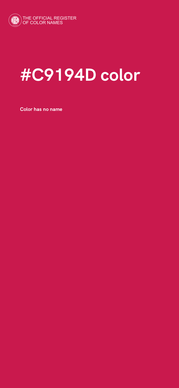 #C9194D color image