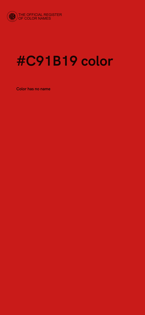 #C91B19 color image