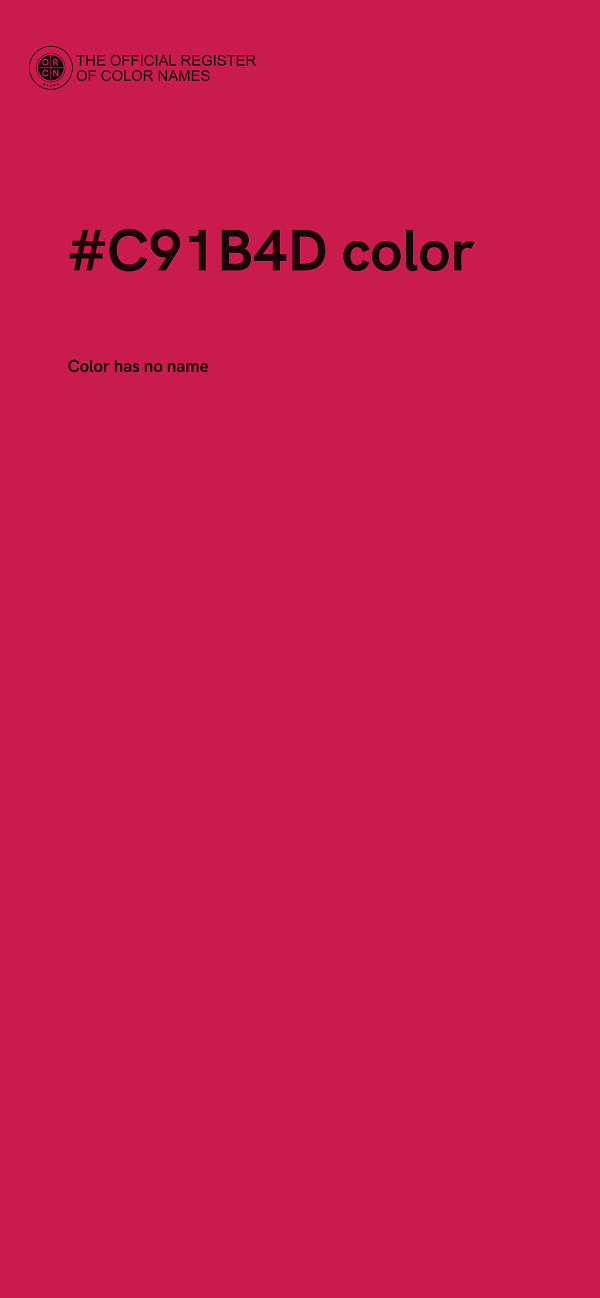 #C91B4D color image