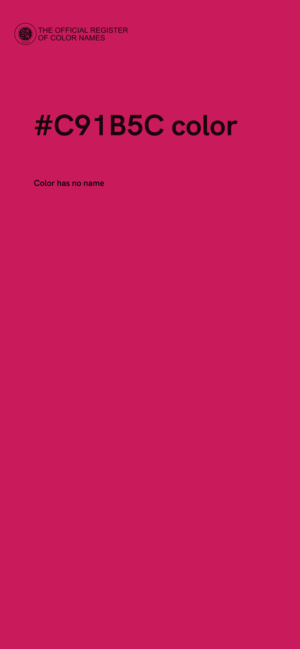 #C91B5C color image