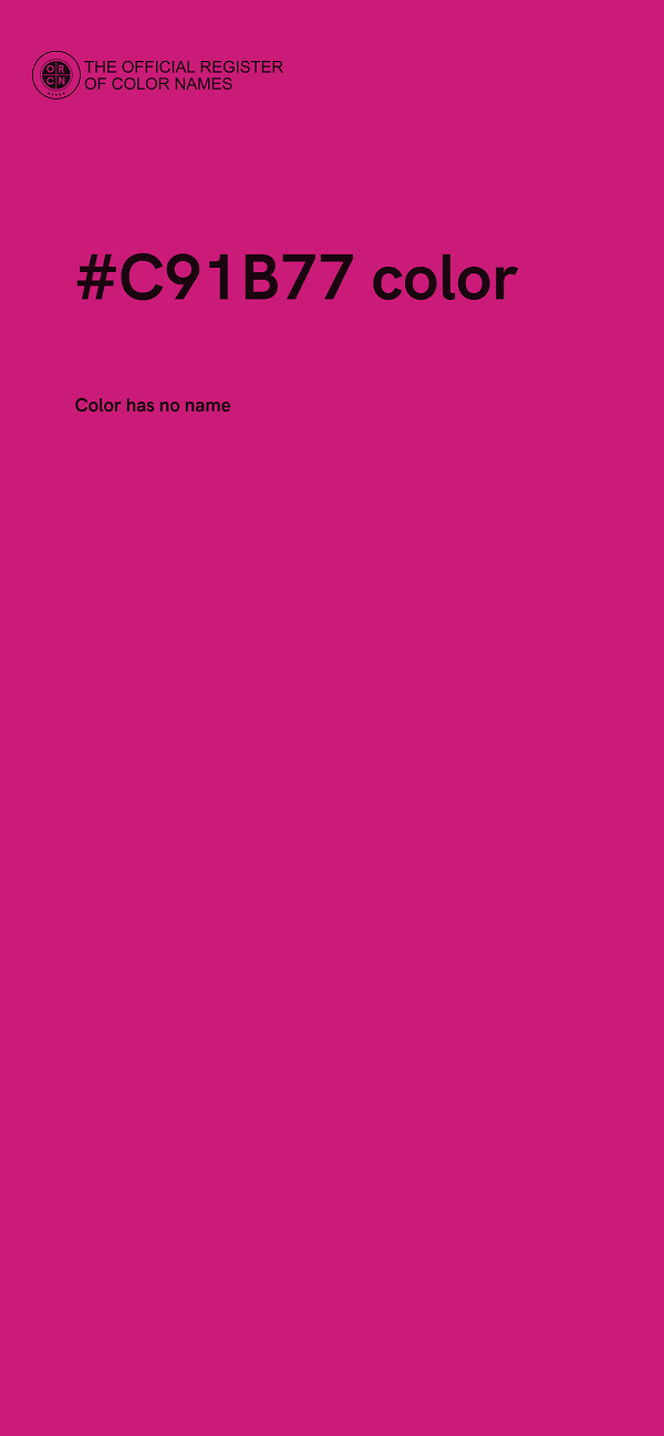 #C91B77 color image