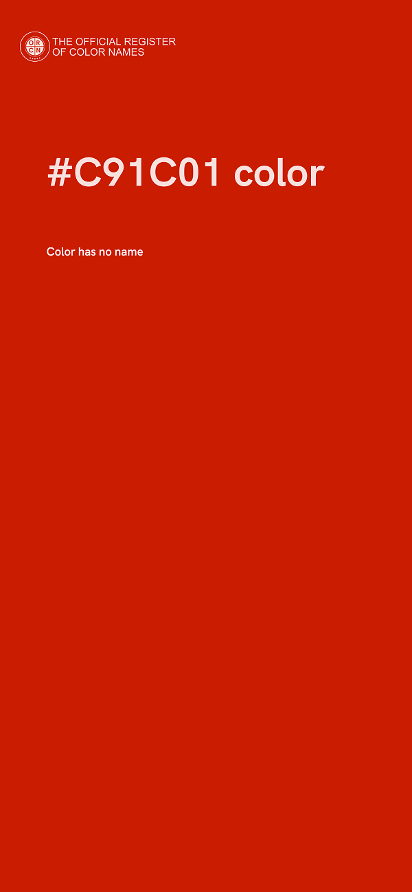 #C91C01 color image
