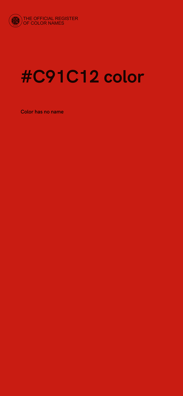 #C91C12 color image