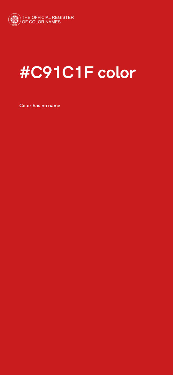 #C91C1F color image