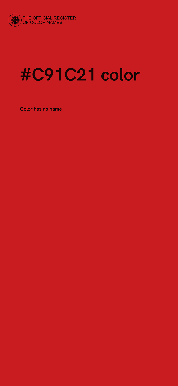 #C91C21 color image