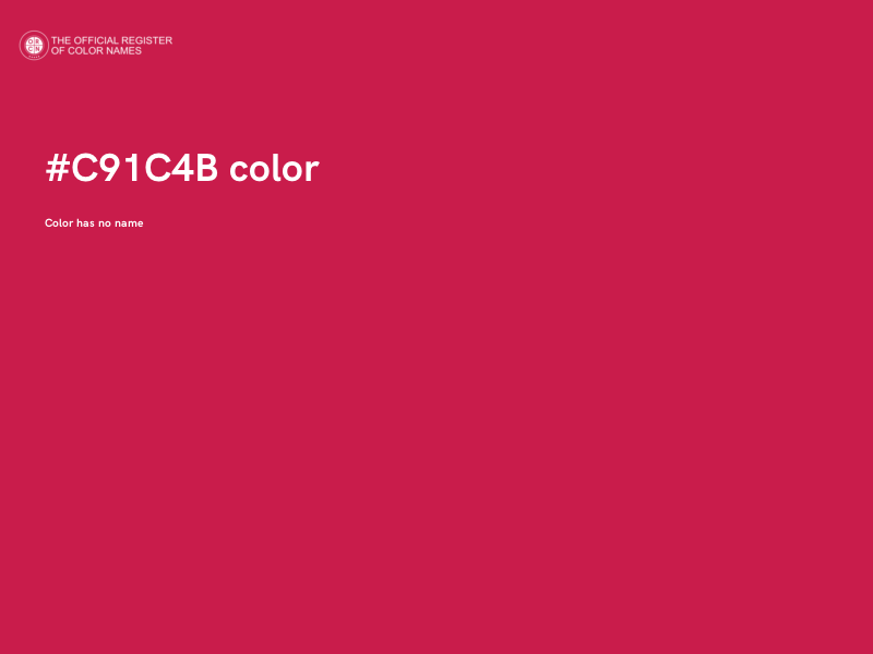 #C91C4B color image