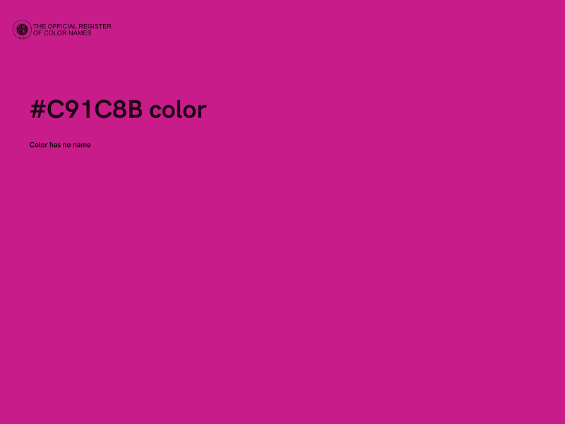 #C91C8B color image