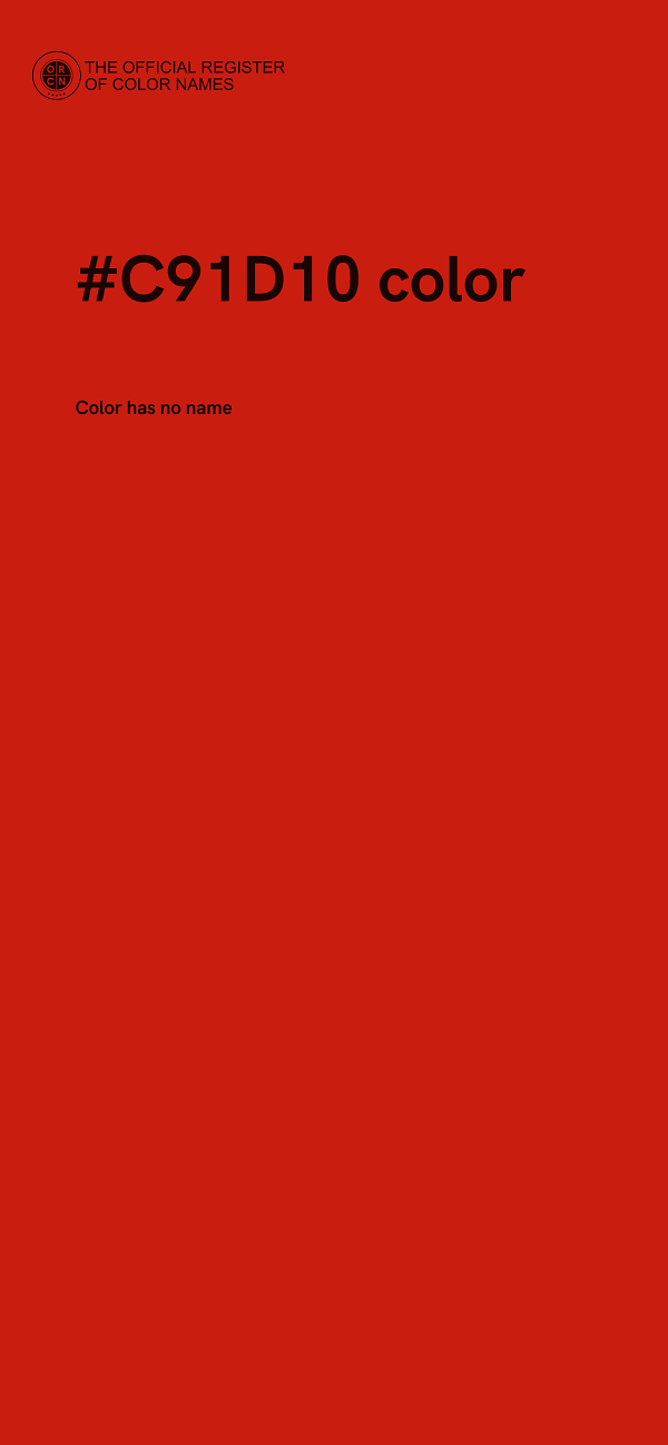 #C91D10 color image