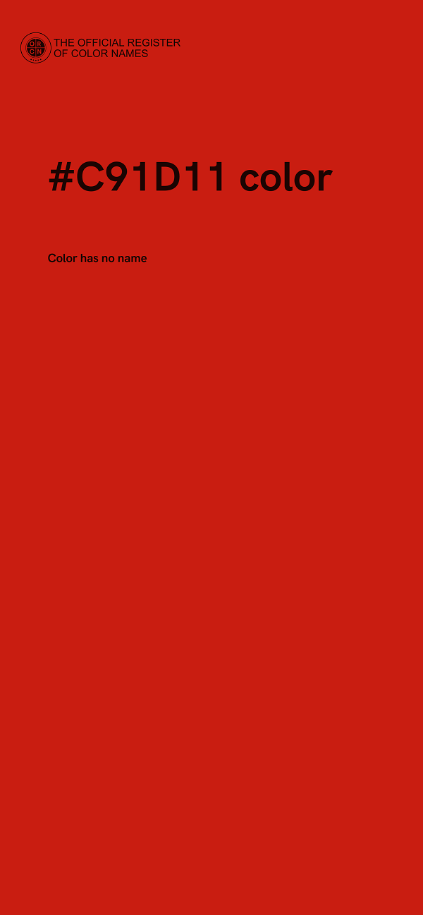 #C91D11 color image
