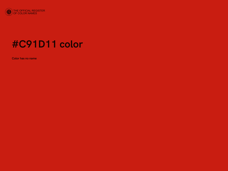 #C91D11 color image