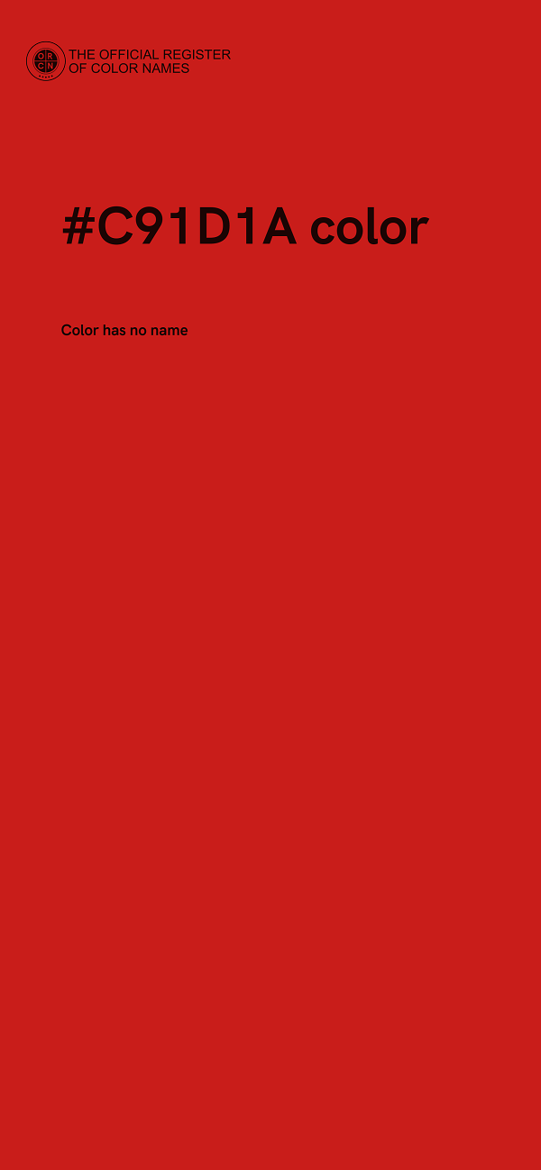 #C91D1A color image