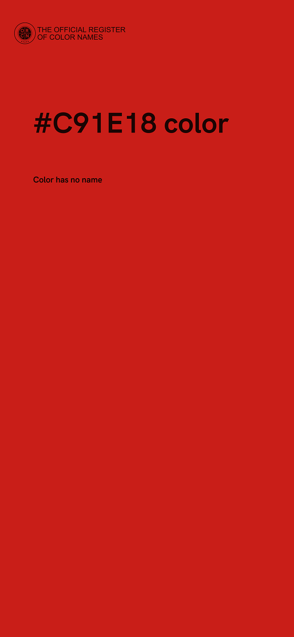 #C91E18 color image