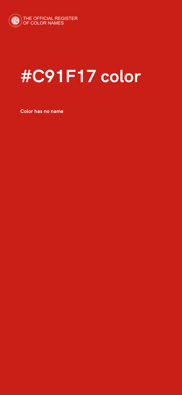 #C91F17 color image