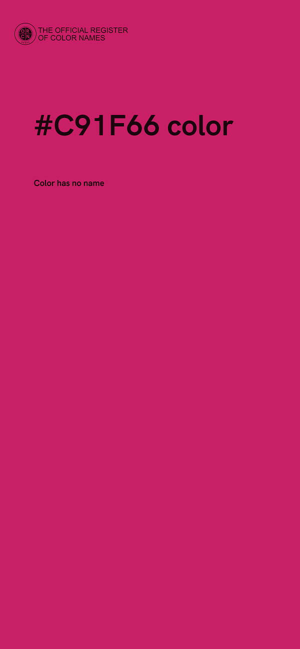 #C91F66 color image