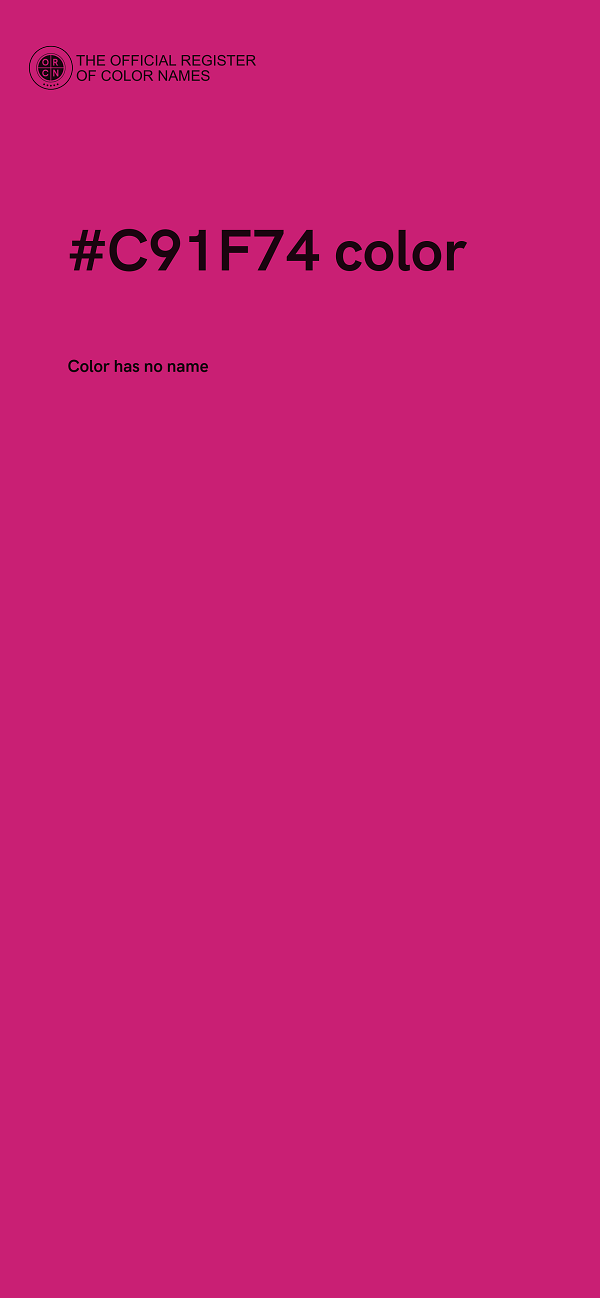 #C91F74 color image