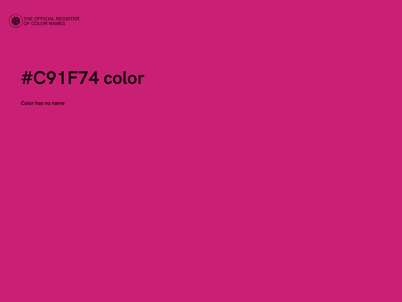 #C91F74 color image