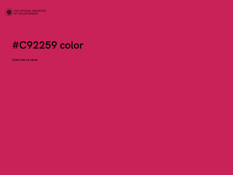 #C92259 color image