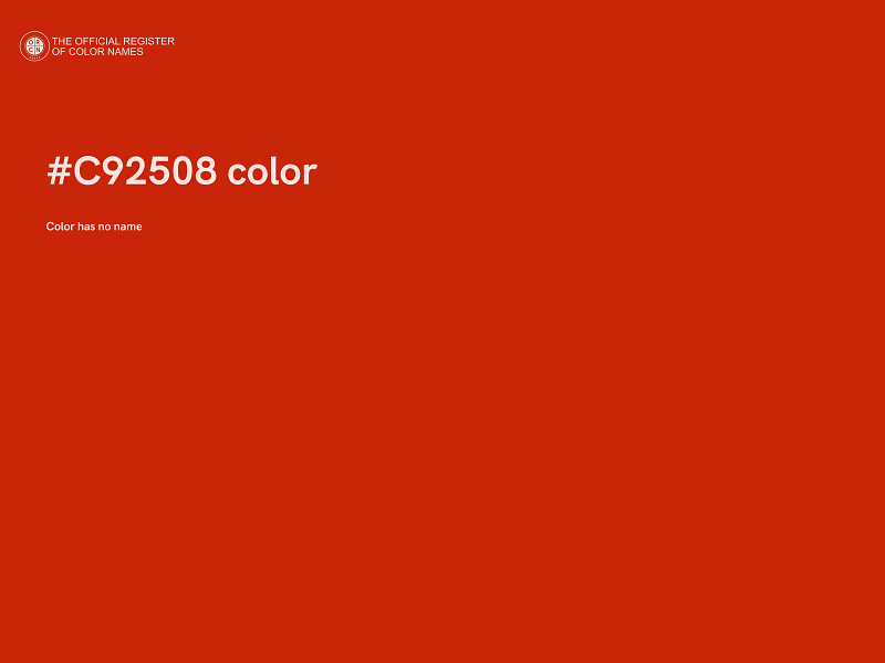 #C92508 color image