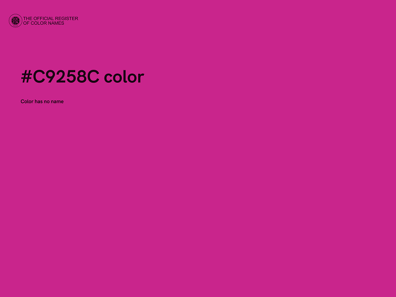 #C9258C color image