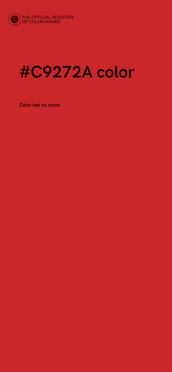 #C9272A color image
