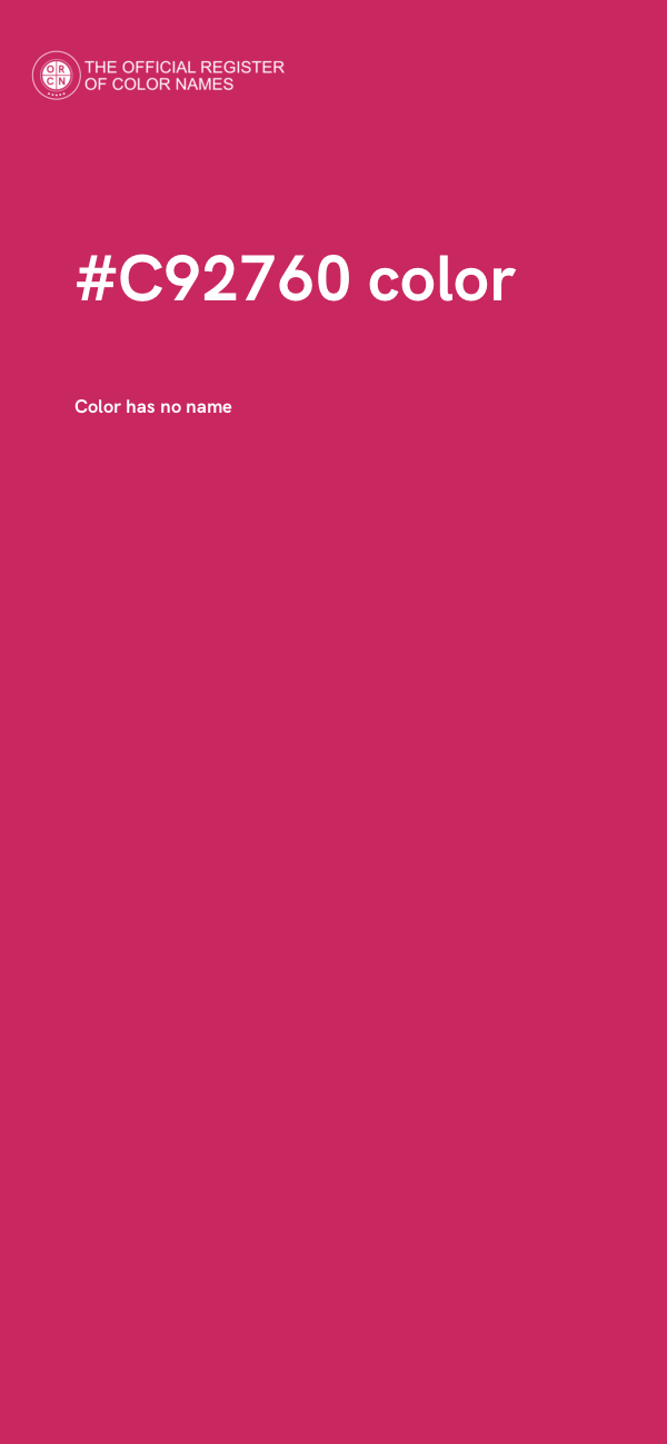 #C92760 color image