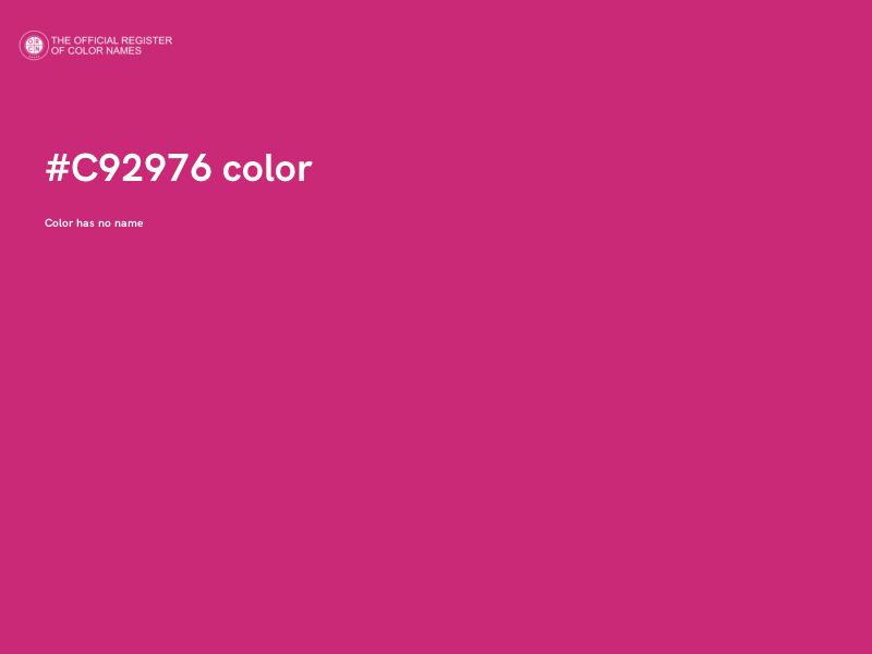 #C92976 color image