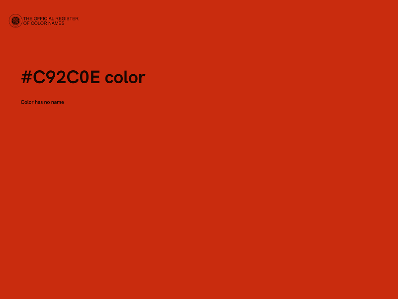 #C92C0E color image