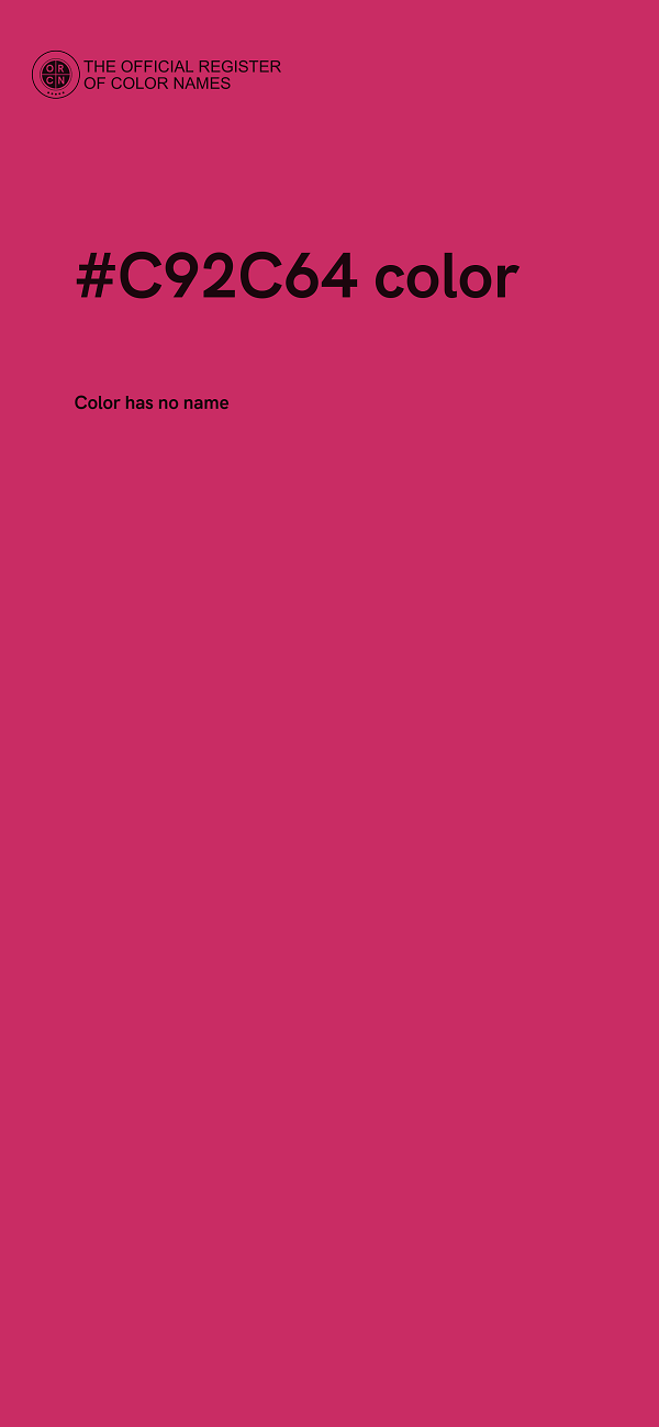 #C92C64 color image