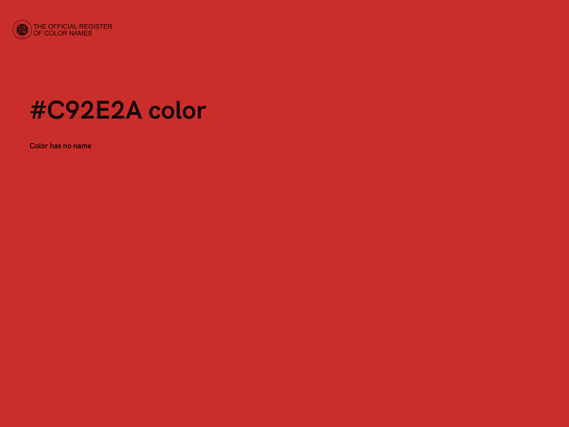#C92E2A color image