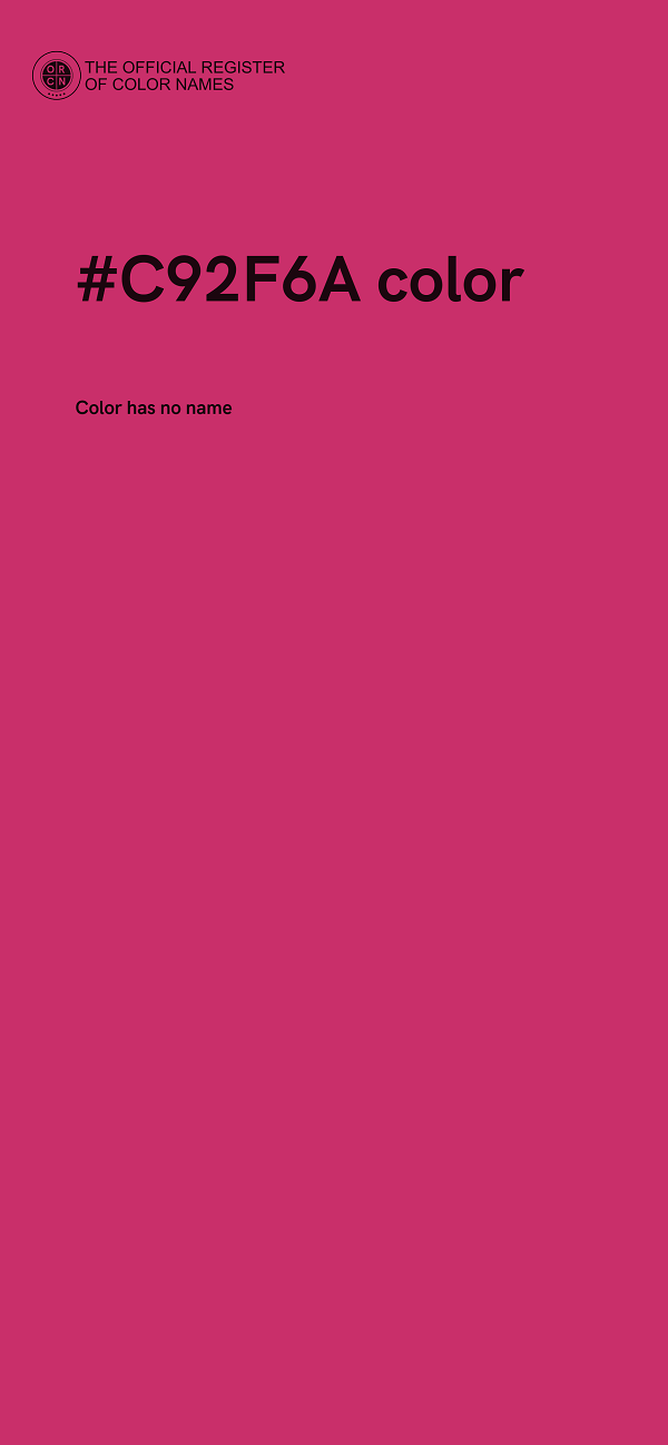 #C92F6A color image
