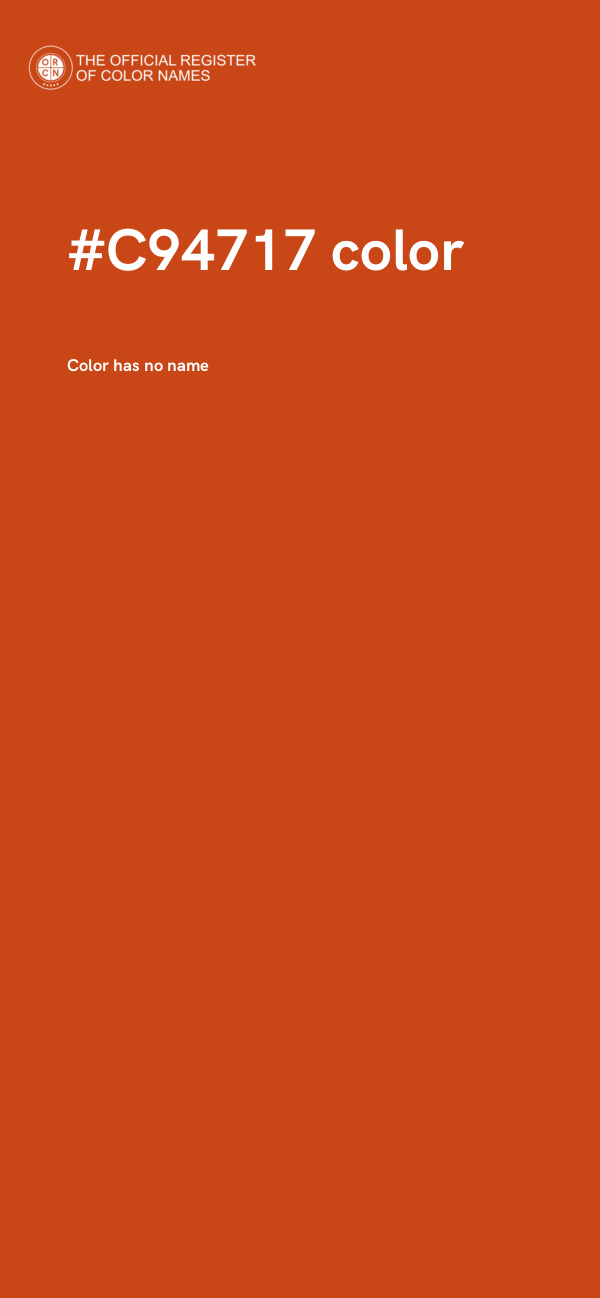 #C94717 color image