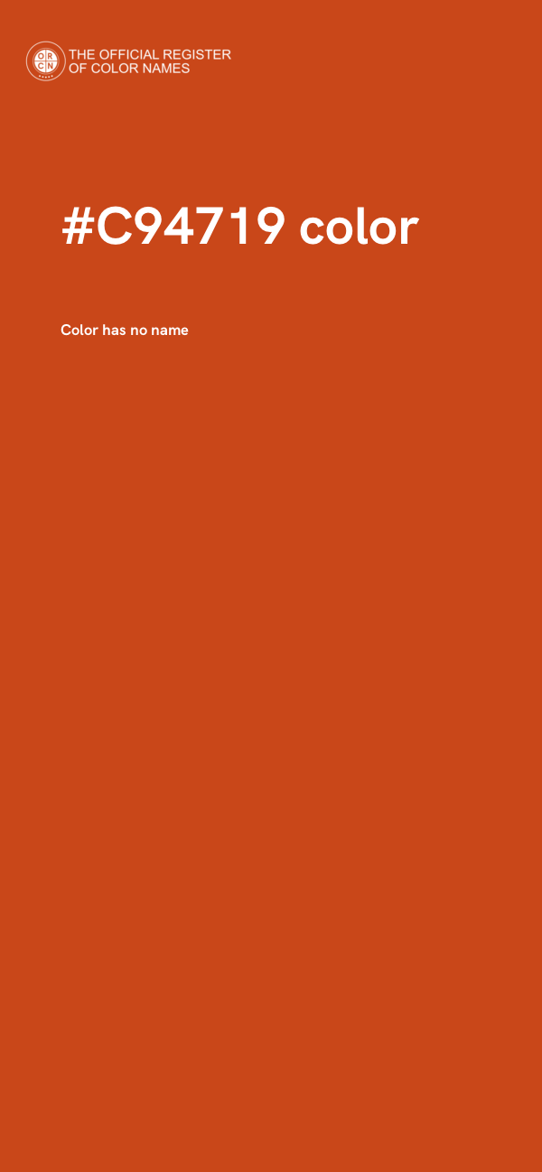 #C94719 color image