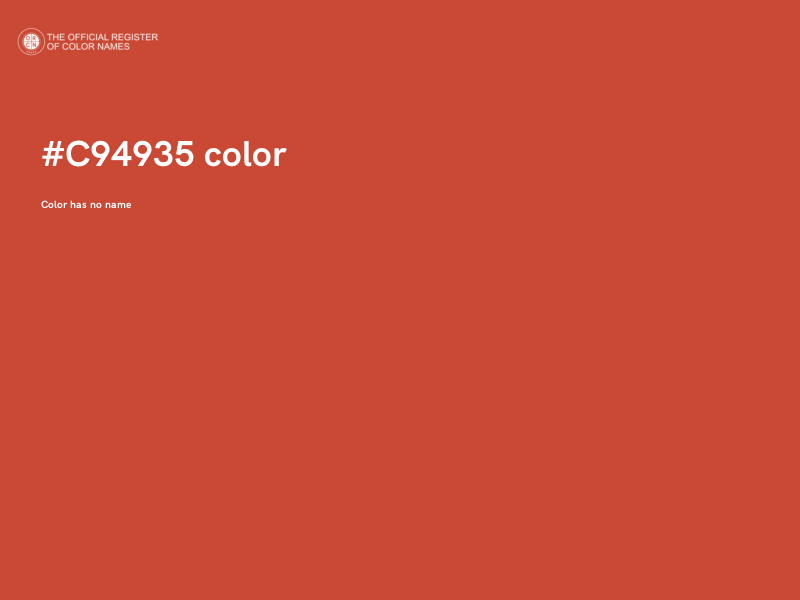 #C94935 color image