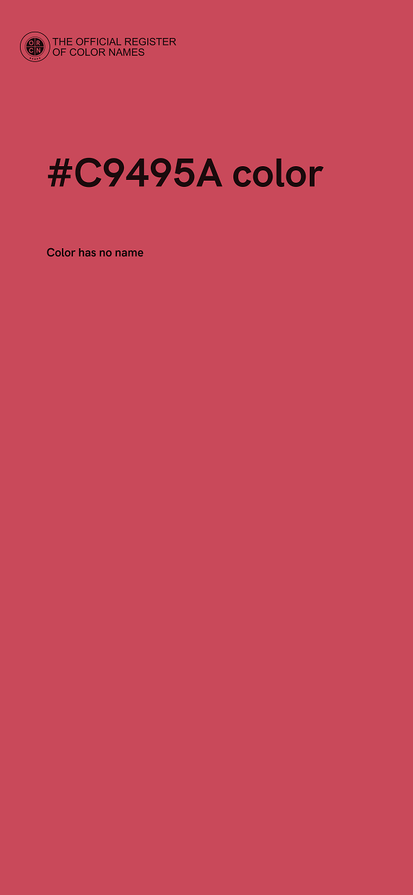 #C9495A color image