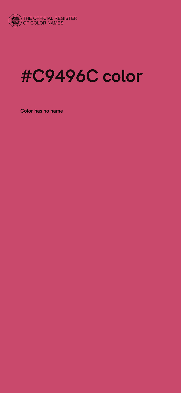 #C9496C color image