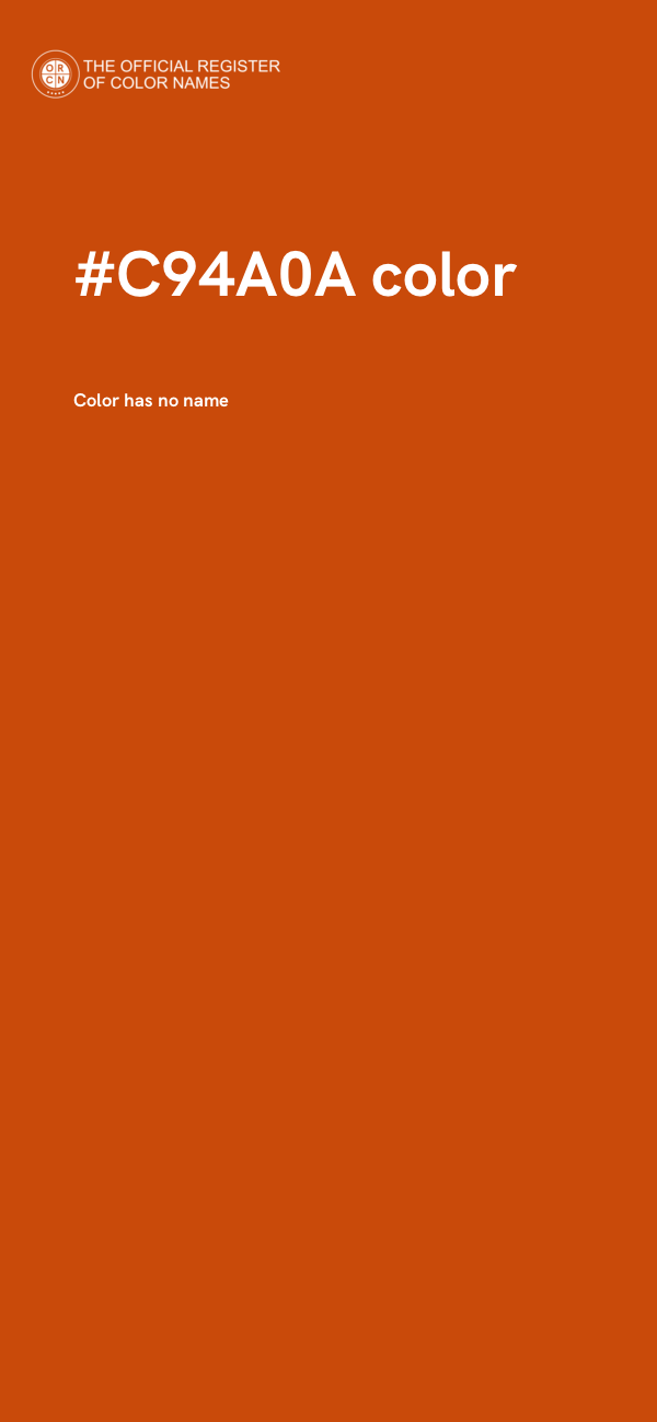 #C94A0A color image