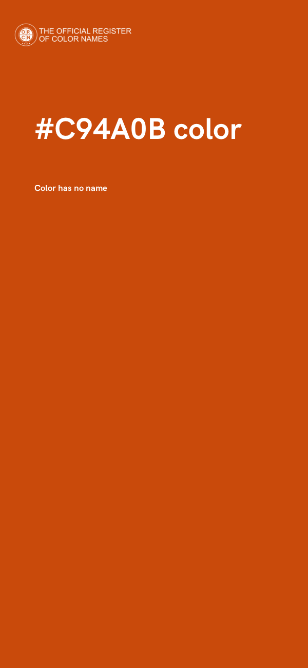 #C94A0B color image