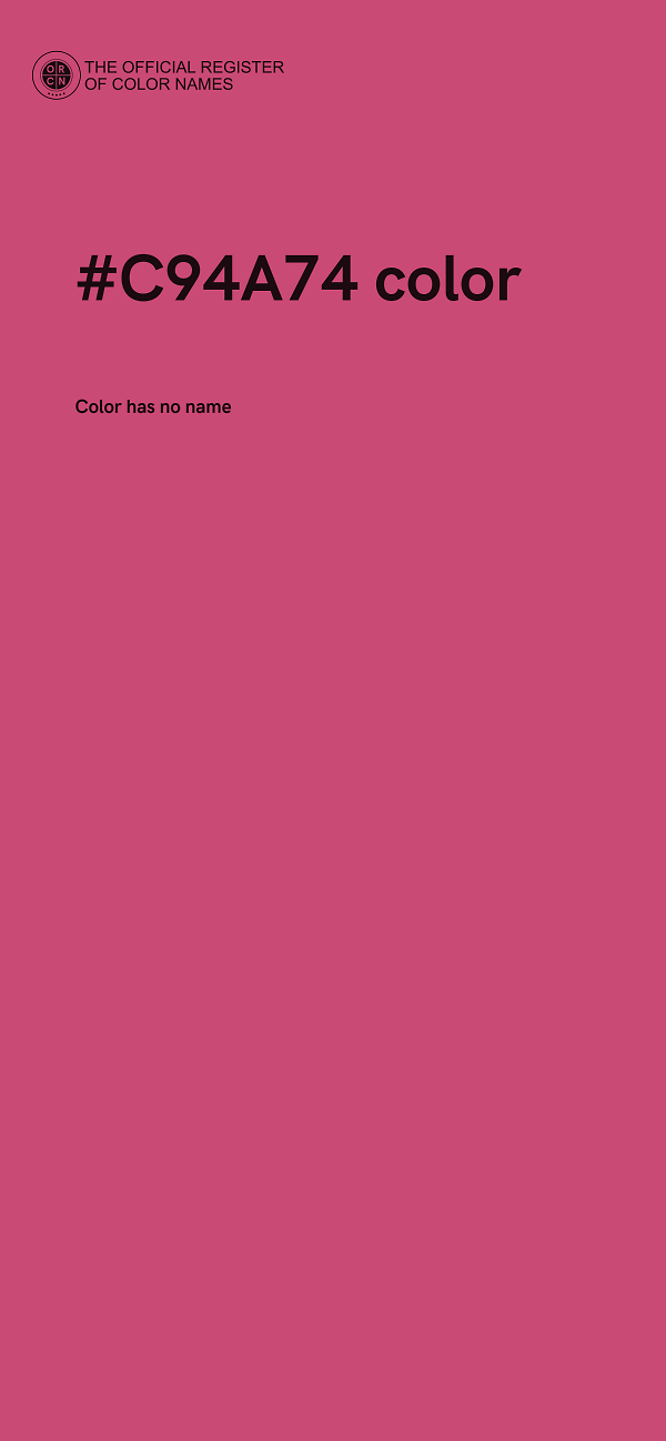 #C94A74 color image