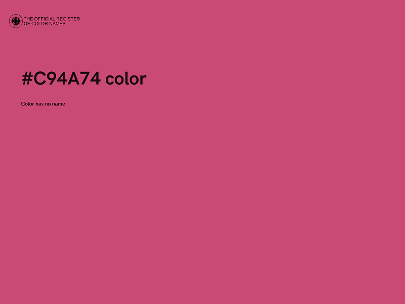 #C94A74 color image