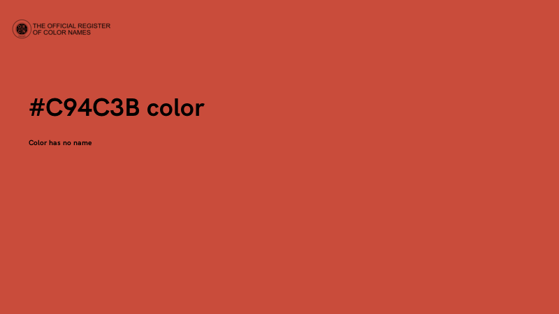 #C94C3B color image