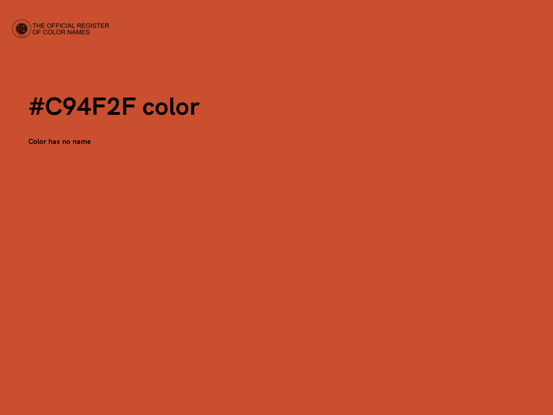 #C94F2F color image
