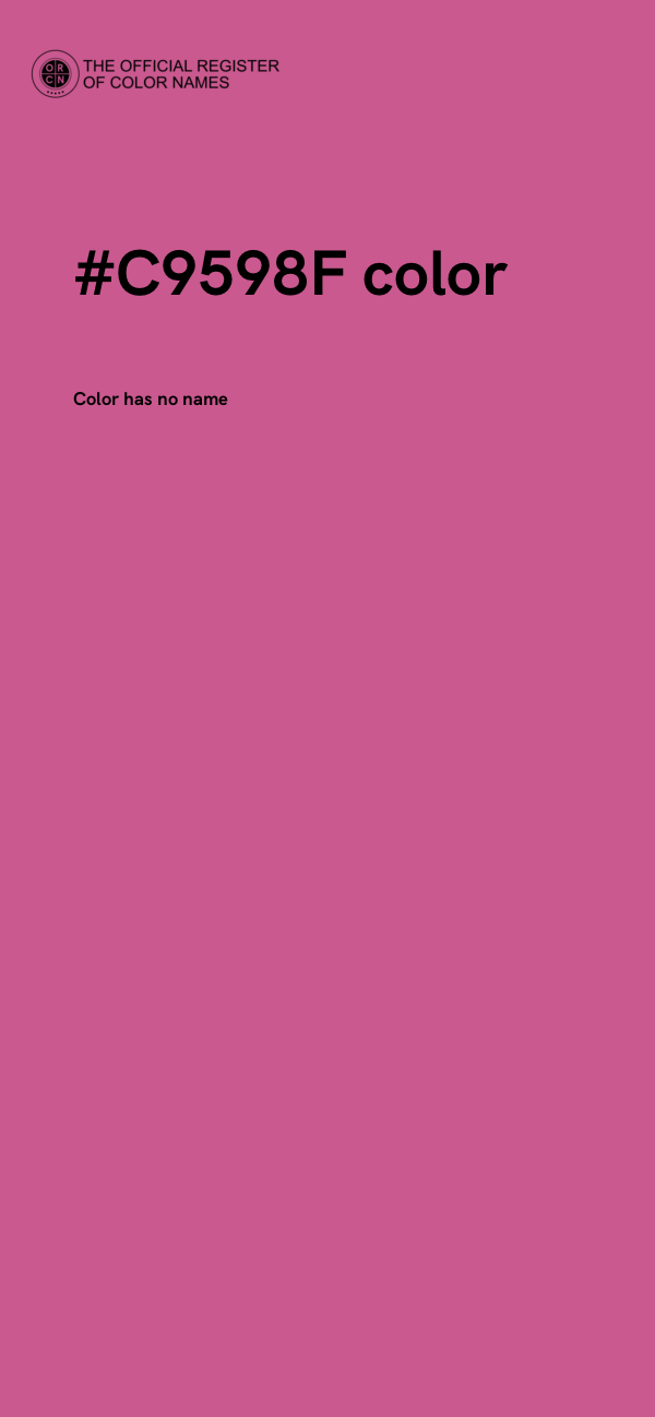 #C9598F color image