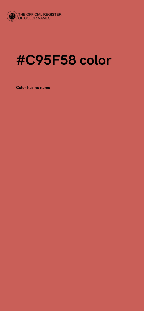 #C95F58 color image