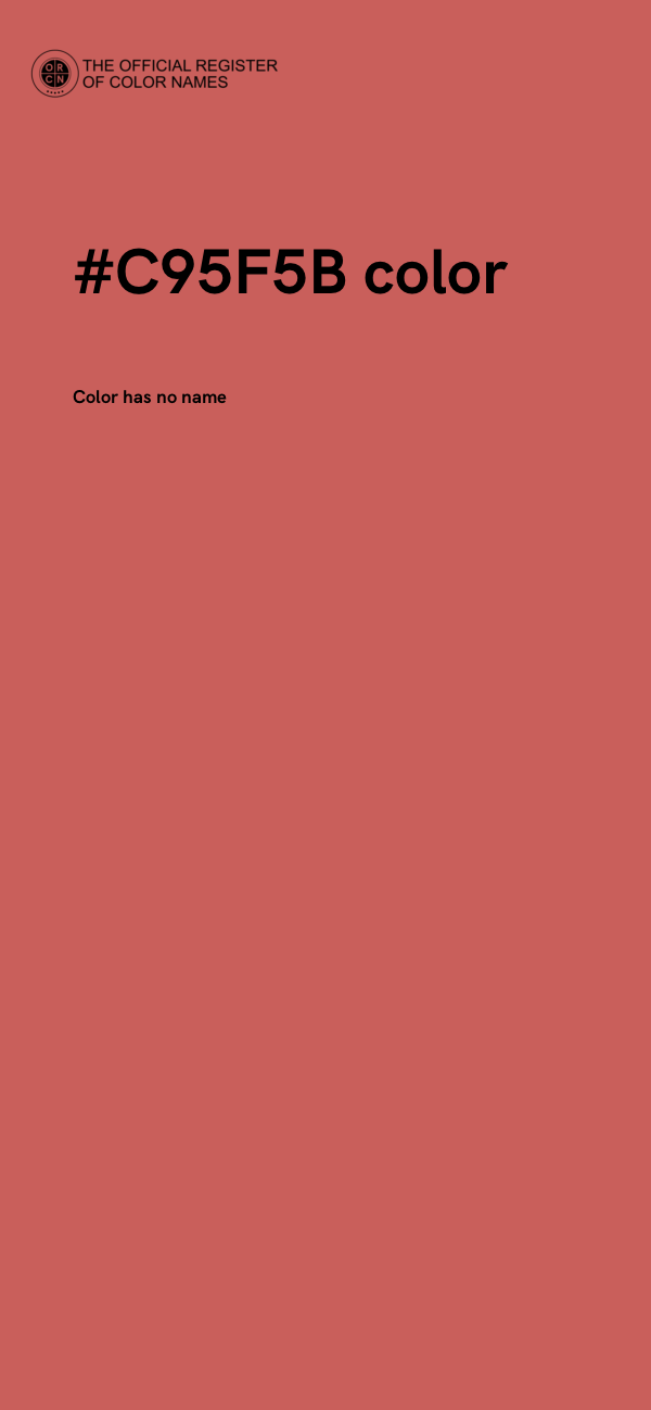 #C95F5B color image