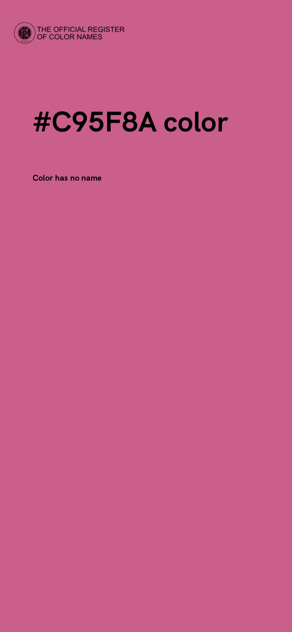 #C95F8A color image