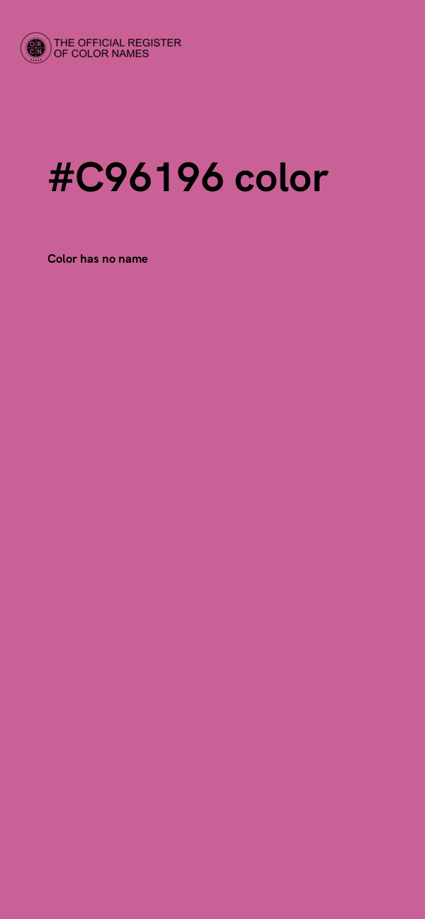 #C96196 color image