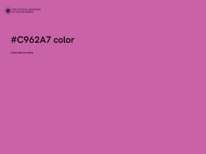 #C962A7 color image