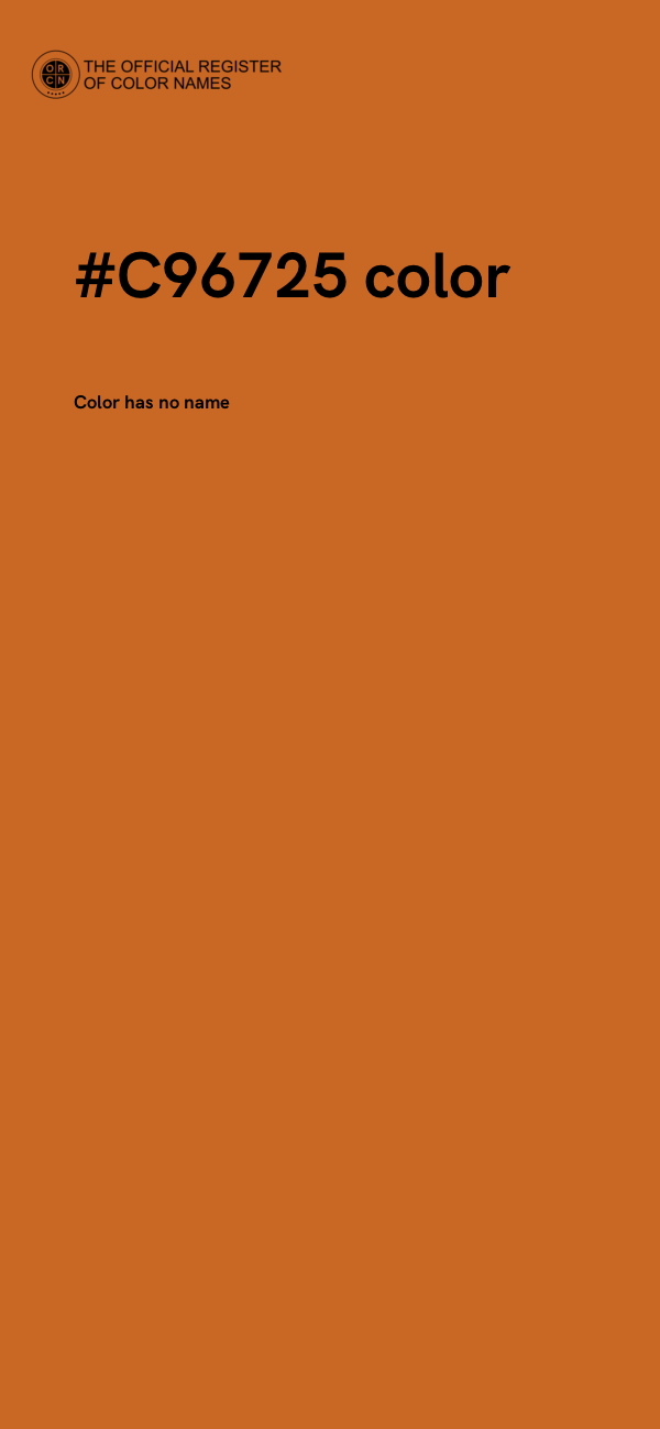 #C96725 color image